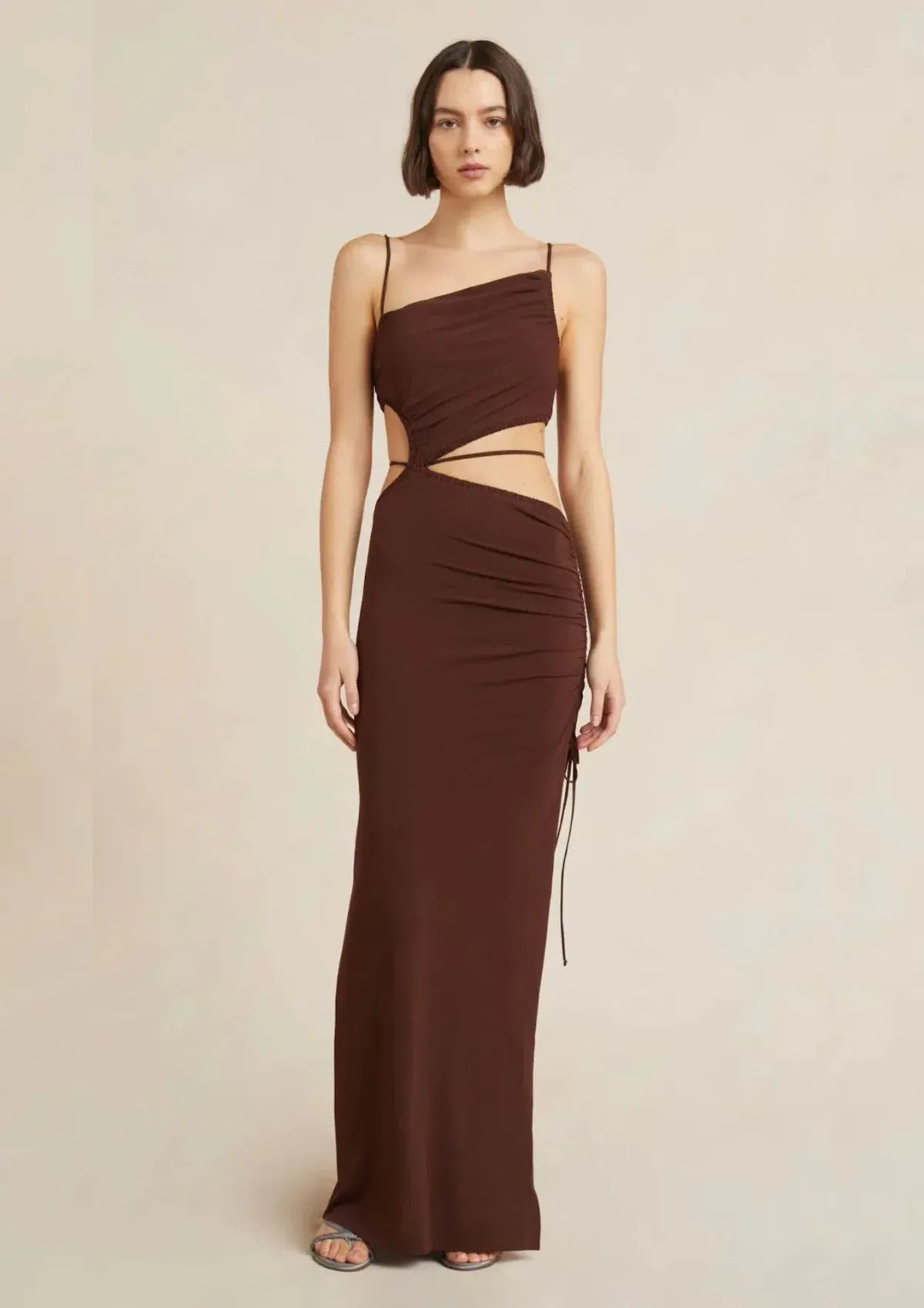 Bec & Bridge Dilkon Maxi Dress In Chocolate Size 8 for rent on The Volte - main image