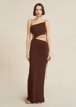 Bec & Bridge Dilkon Maxi Dress In Chocolate Size 8 for rent on The Volte - image 1
