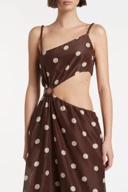 Sir the Label Vivi Asymmetric Cut Out Dress in Marlon Polka Dot Size 3 / AU 12 for rent on The Volte - image 3