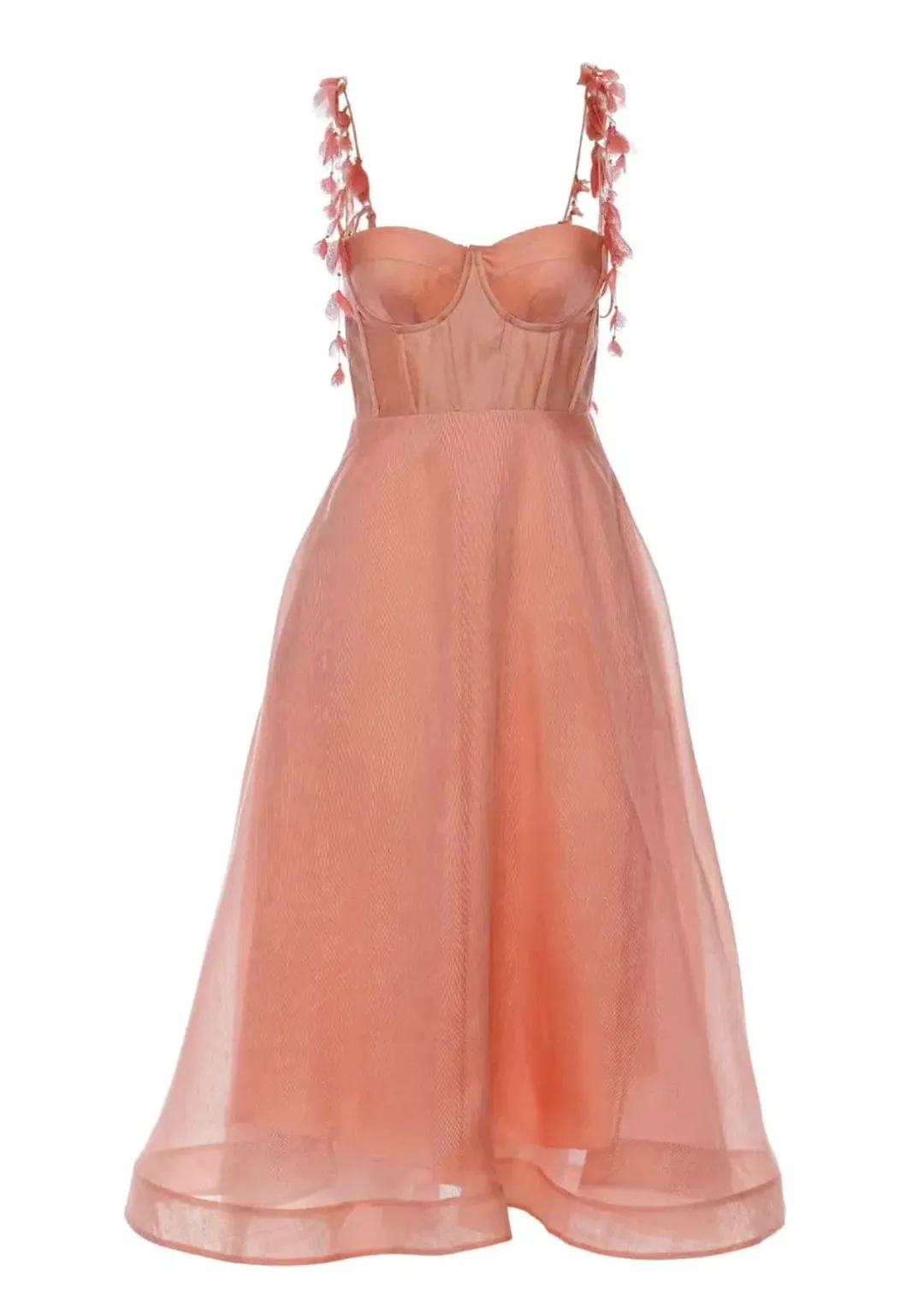 Zimmermann The Wonderland Midi Corset Dress in Dusty Pink Size 0P/Au 6 for rent on The Volte - main image