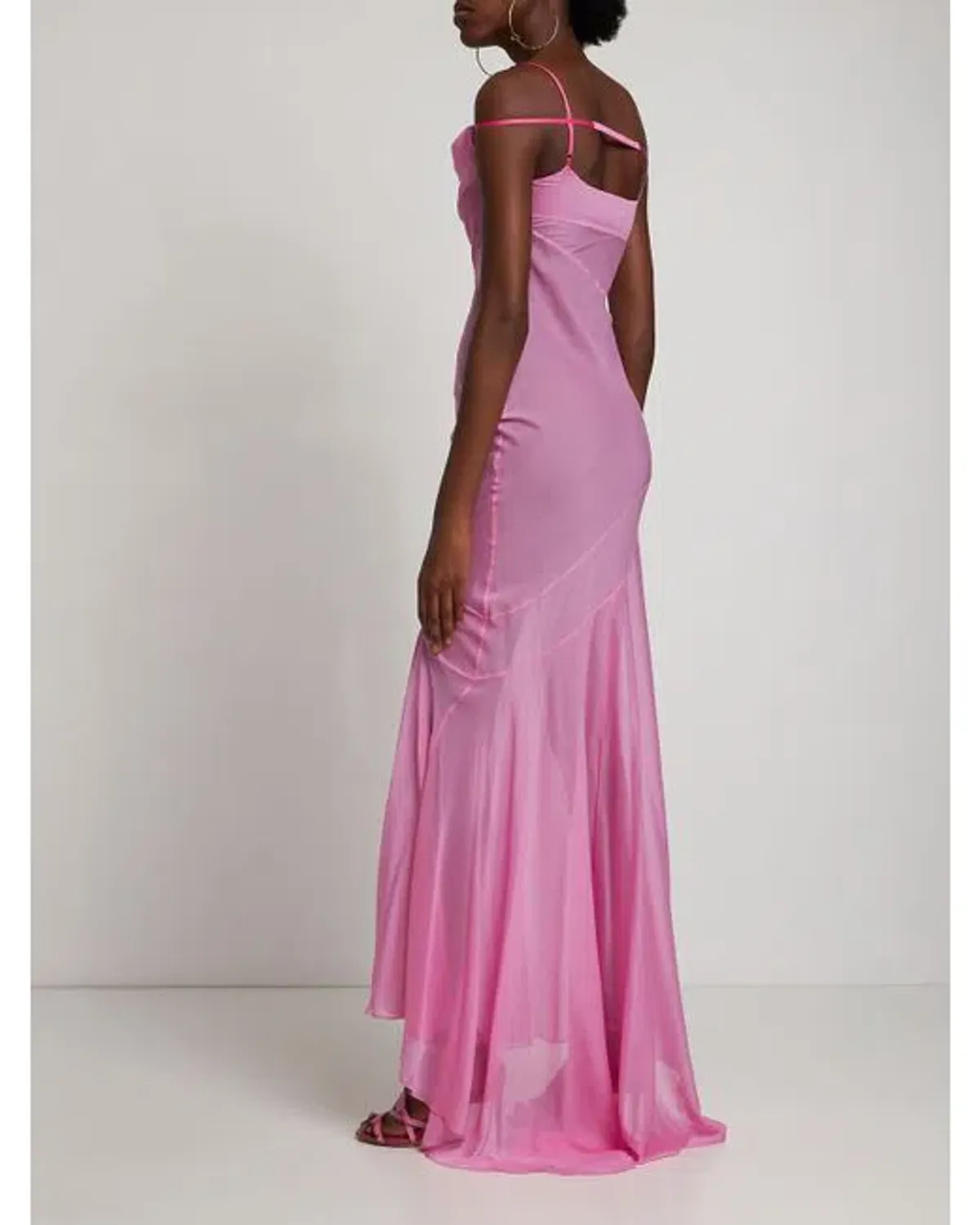 Jacquemus Pois Mermaid Gown Pink Size 8 - Image 2