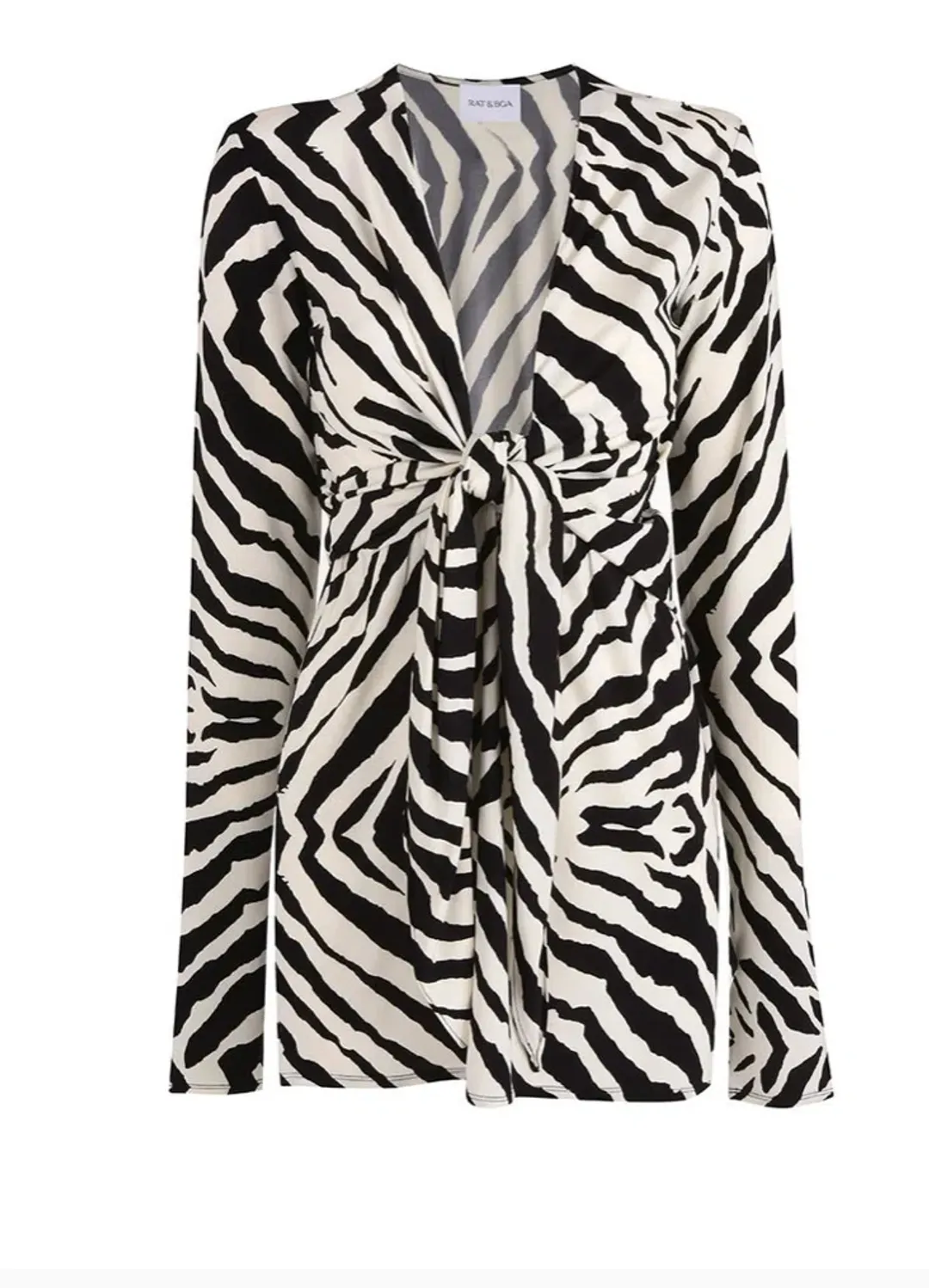 Rat & Boa Allegra Dress Zebra Print Size S/AU 8 for rent on The Volte - main image