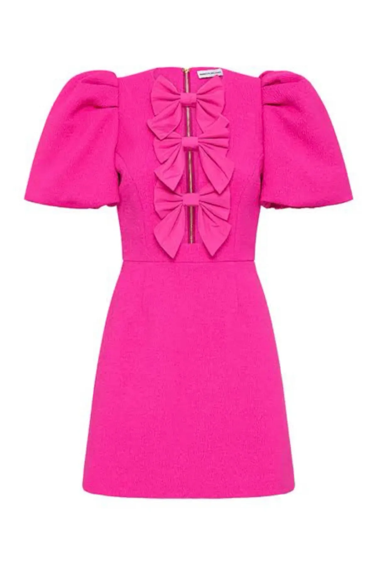 Rebecca Vallance Cecily Bow Mini Dress Hot Pink Size 10 - Image 8