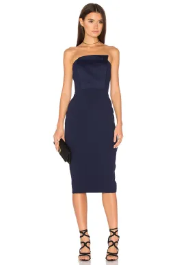 Misha Sanzana Strapless Dress Midnight Blue Size 10 for rent on The Volte - image 1
