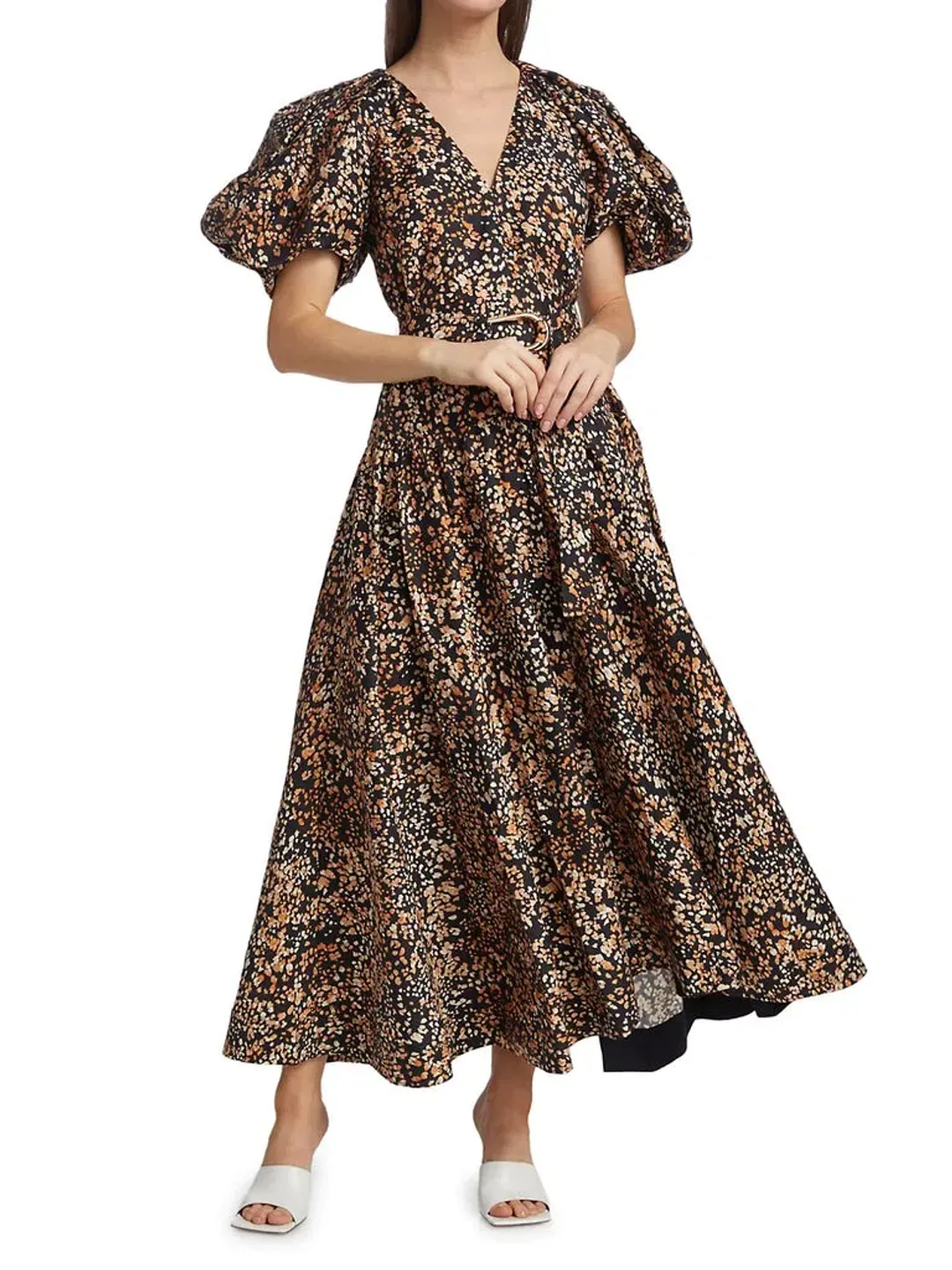 Acler Warner Midi Dress Print Size 14 for rent on The Volte - main image