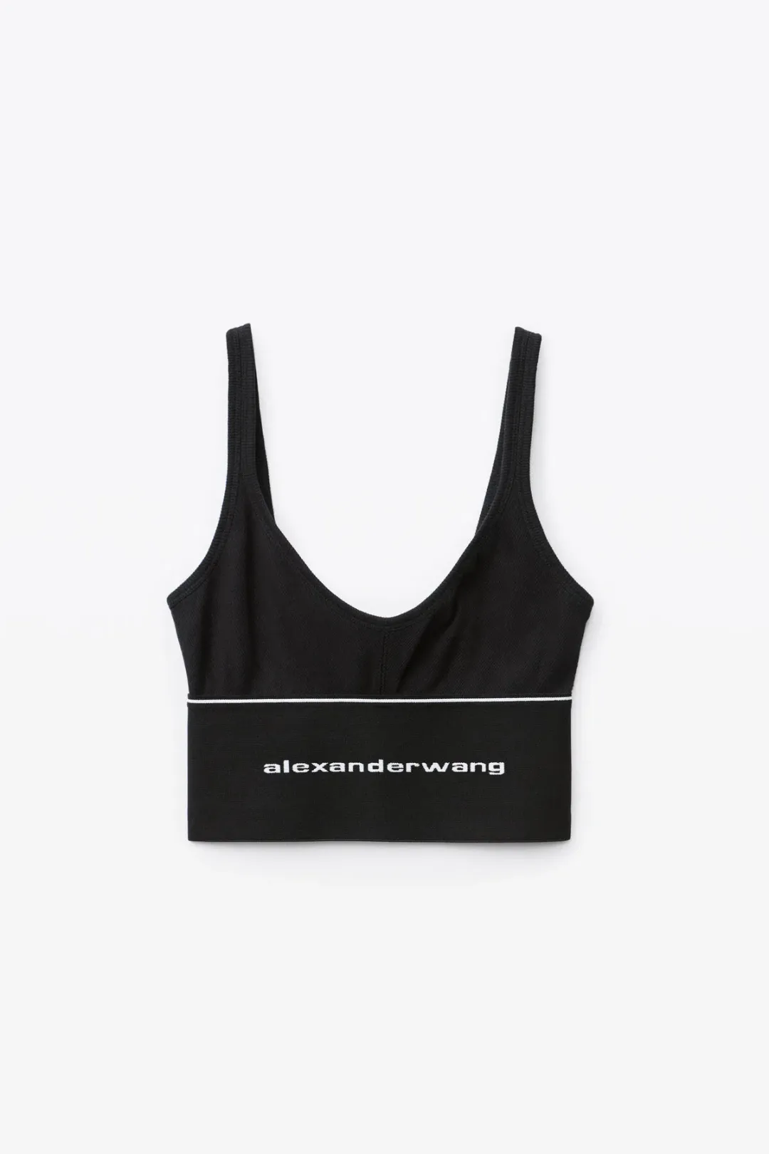 Alexander Wang Logo Elastic Bra in Black Size XS / AU 6 for rent on The Volte - main image