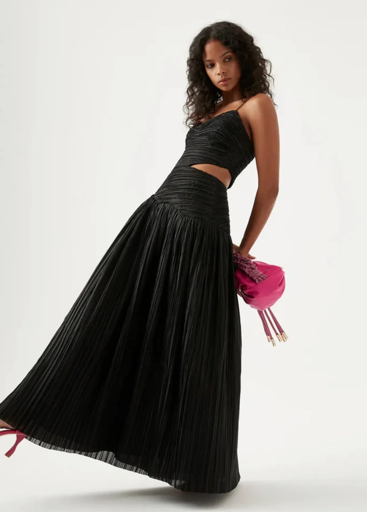 Aje Laurier Wave Maxi Dress Black Size AU 6 - Image 1
