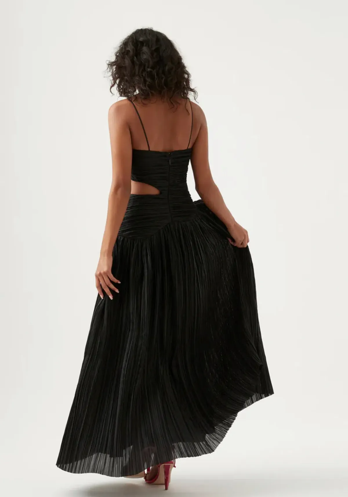 Aje Laurier Wave Maxi Dress Black Size AU 6 - Image 5