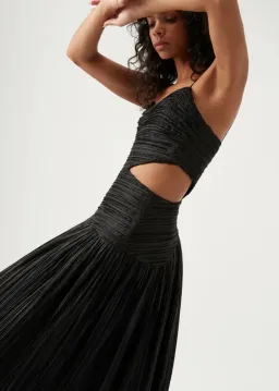 Aje Laurier Wave Maxi Dress Black Size AU 6 for rent on The Volte - image 2