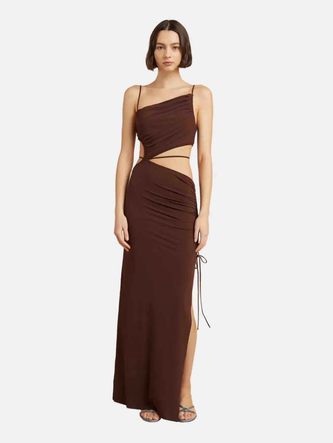 Bec & Bridge Dilkon Maxi Dress Brown Size AU 6 for rent on The Volte - main image
