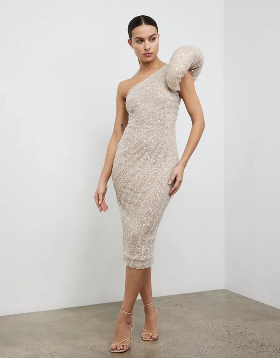 Rachel Gilbert Phoebe Dress Nude Size 2 / AU 10 for rent on The Volte - main image