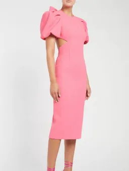 Rebecca Vallance Ally Cut Out Midi Dress Pink Size 6 for rent on The Volte - image 2