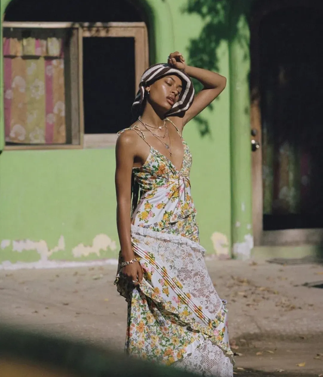 For Love and Lemons Rosalyn Maxi Dress Floral Size M / Au 10 for rent on The Volte - main image