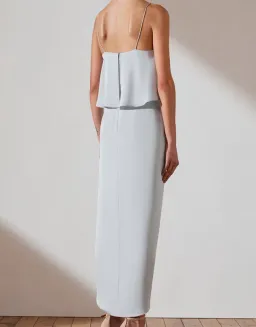 Shona Joy Luxe Draped Cocktail Frill Dress Cloud Size 10 for rent on The Volte - image 3