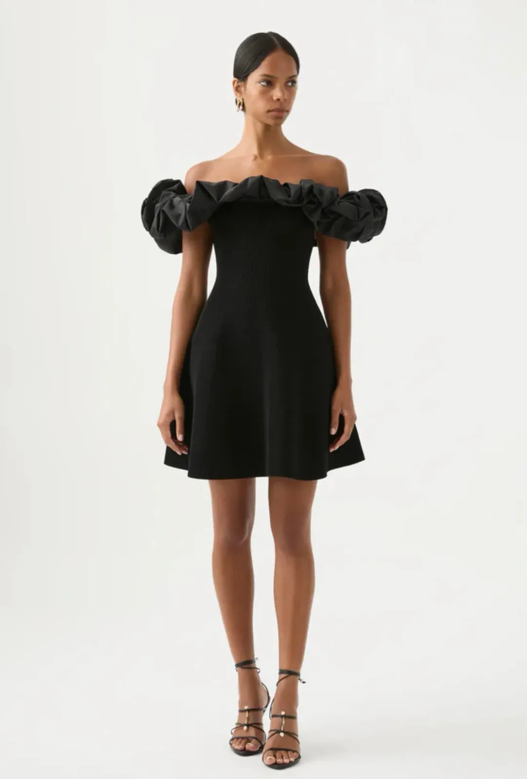 Aje Eldora Mini Dress Black Size XL / Au 14 for rent on The Volte - main image