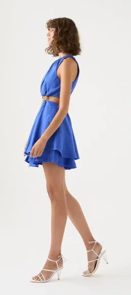 Aje Holt Cut Out Ring Mini Dress in Marine Blue Size 10 / M for rent on The Volte - image 2