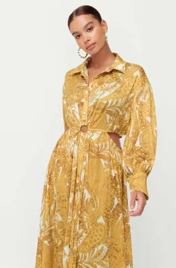 Sheike Casablanca Dress Paisley Yellow Size 16 for rent on The Volte - image 2