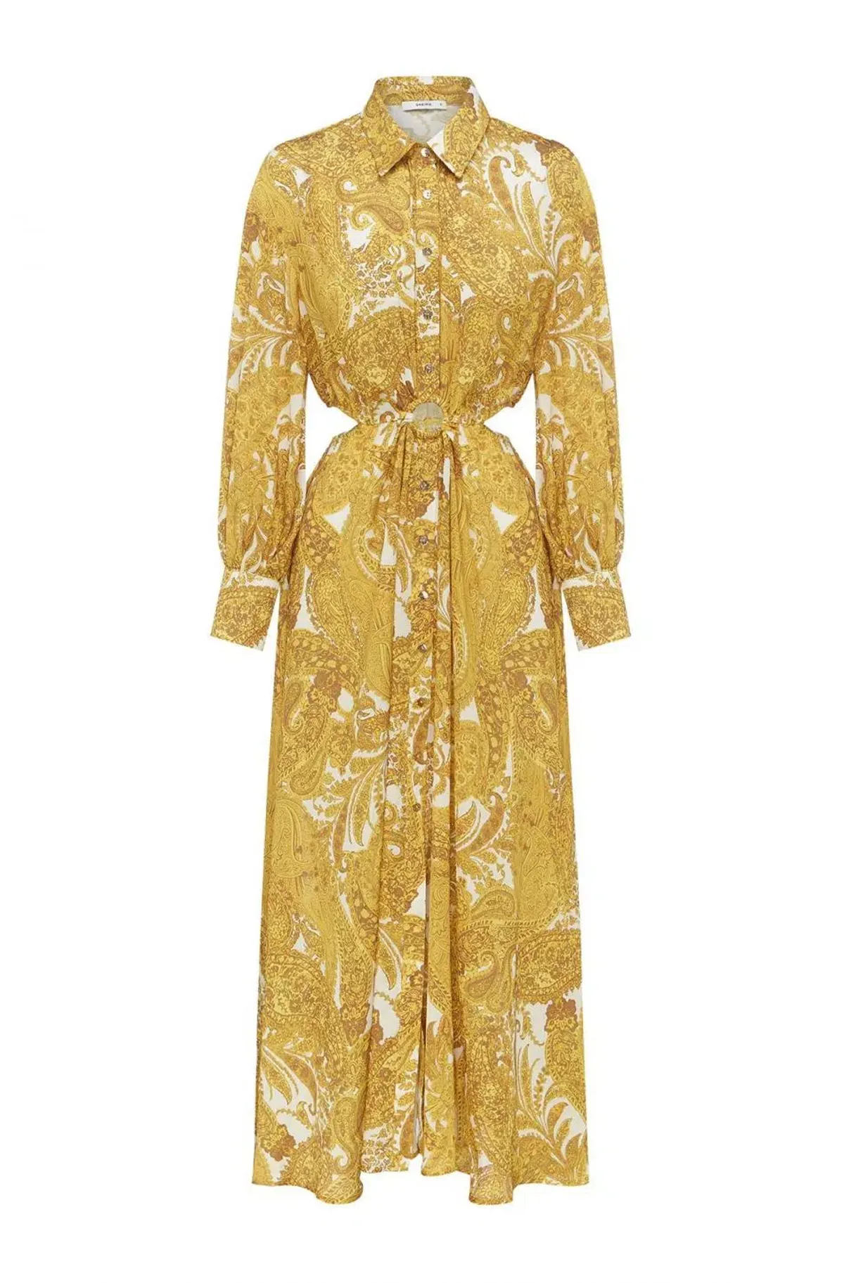 Sheike Casablanca Dress Paisley Yellow Size 16 - Image 3