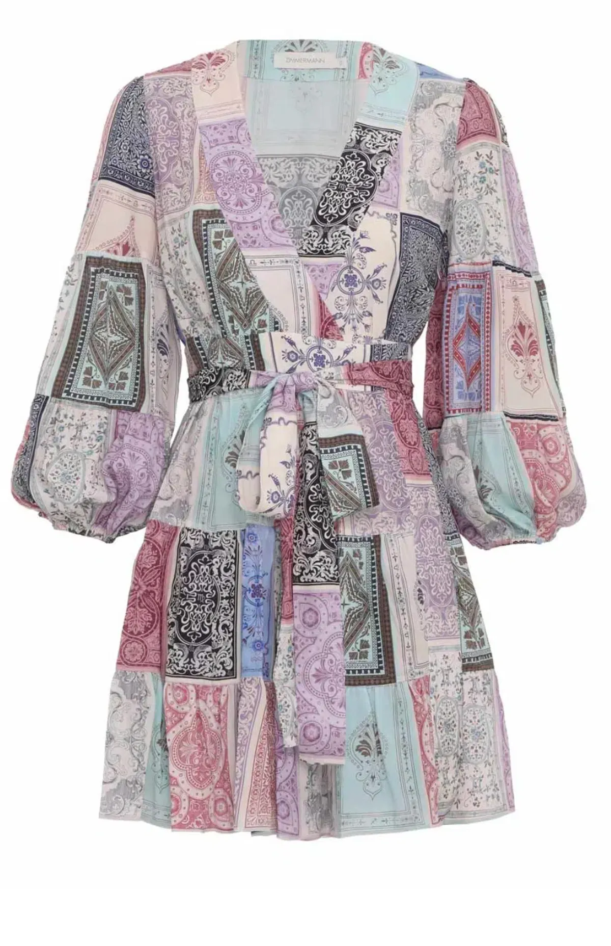 Zimmermann Wrap Mini Dress Multi Zodiac Cards Size 2 / Au 12 - Image 2