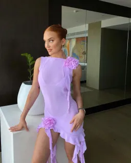 Fanci Club White Apple Cocktail Dress Pink Size XS/Au 6 for rent on The Volte - image 2