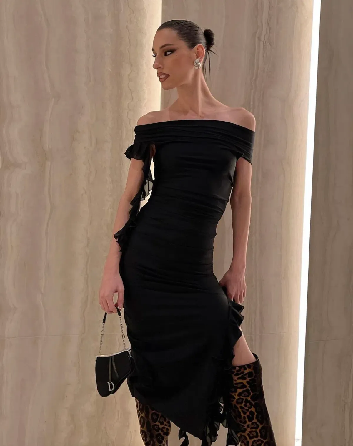 Fanci Club The Assassin Long Dress Black Size S/Au 8 - Image 5