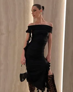 Fanci Club The Assassin Long Dress Black Size S/Au 8 for rent on The Volte - image 5