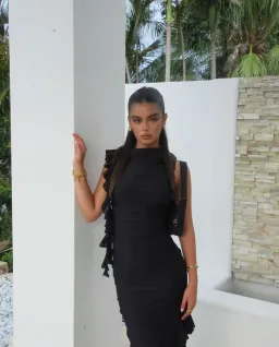 Fanci Club The Assassin Long Dress Black Size S/Au 8 for rent on The Volte - image 3