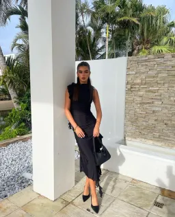 Fanci Club The Assassin Long Dress Black Size S/Au 8 for rent on The Volte - image 4