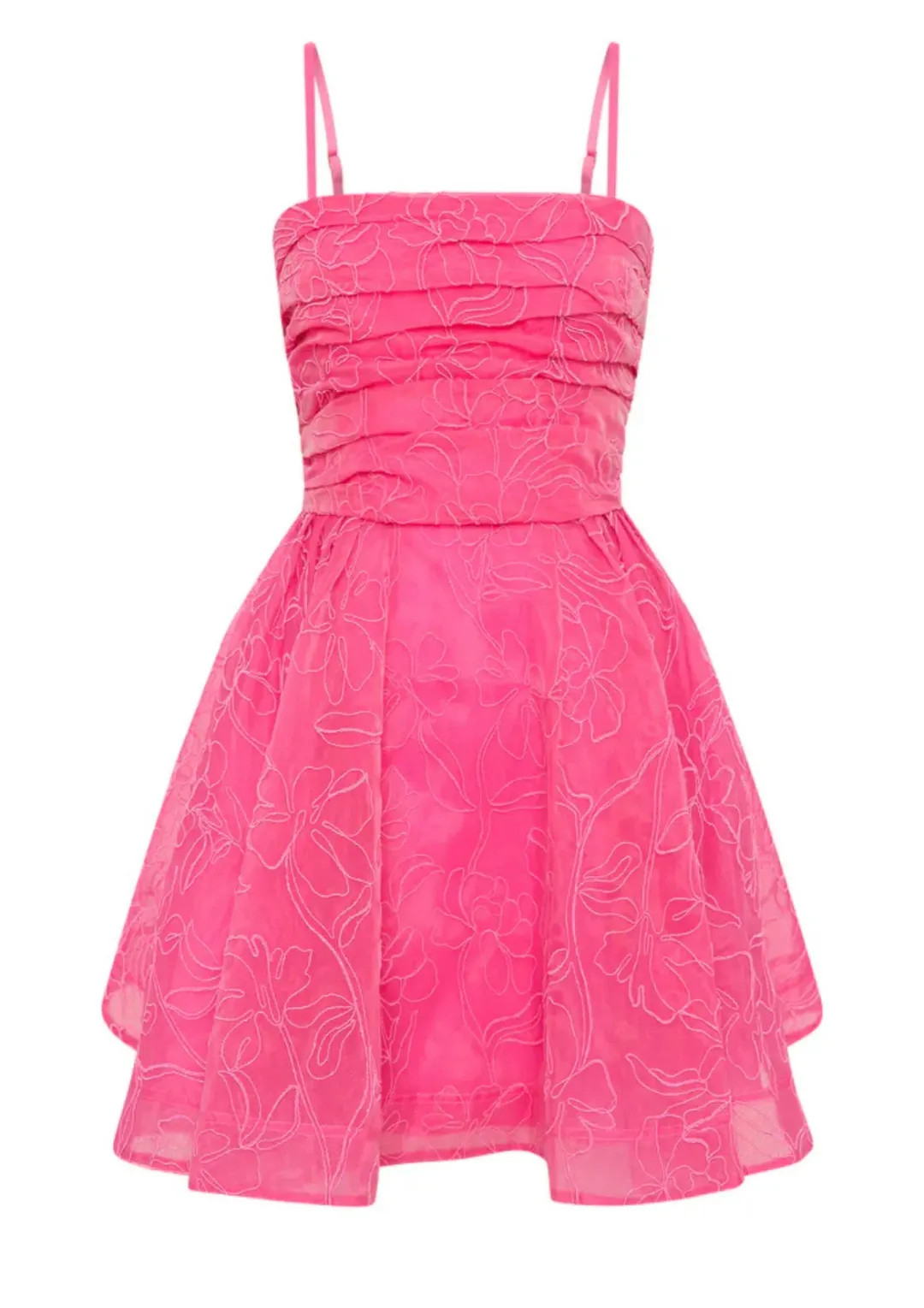 AJE Evangeline Cornelli Mini Dress Protea Pink Size 8 for rent on The Volte - main image