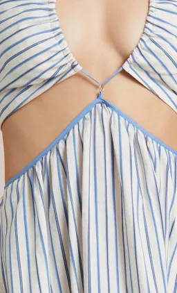 Bec & Bridge Lucia Cutout Maxi Dress White/Blue Size 12 for rent on The Volte - image 4