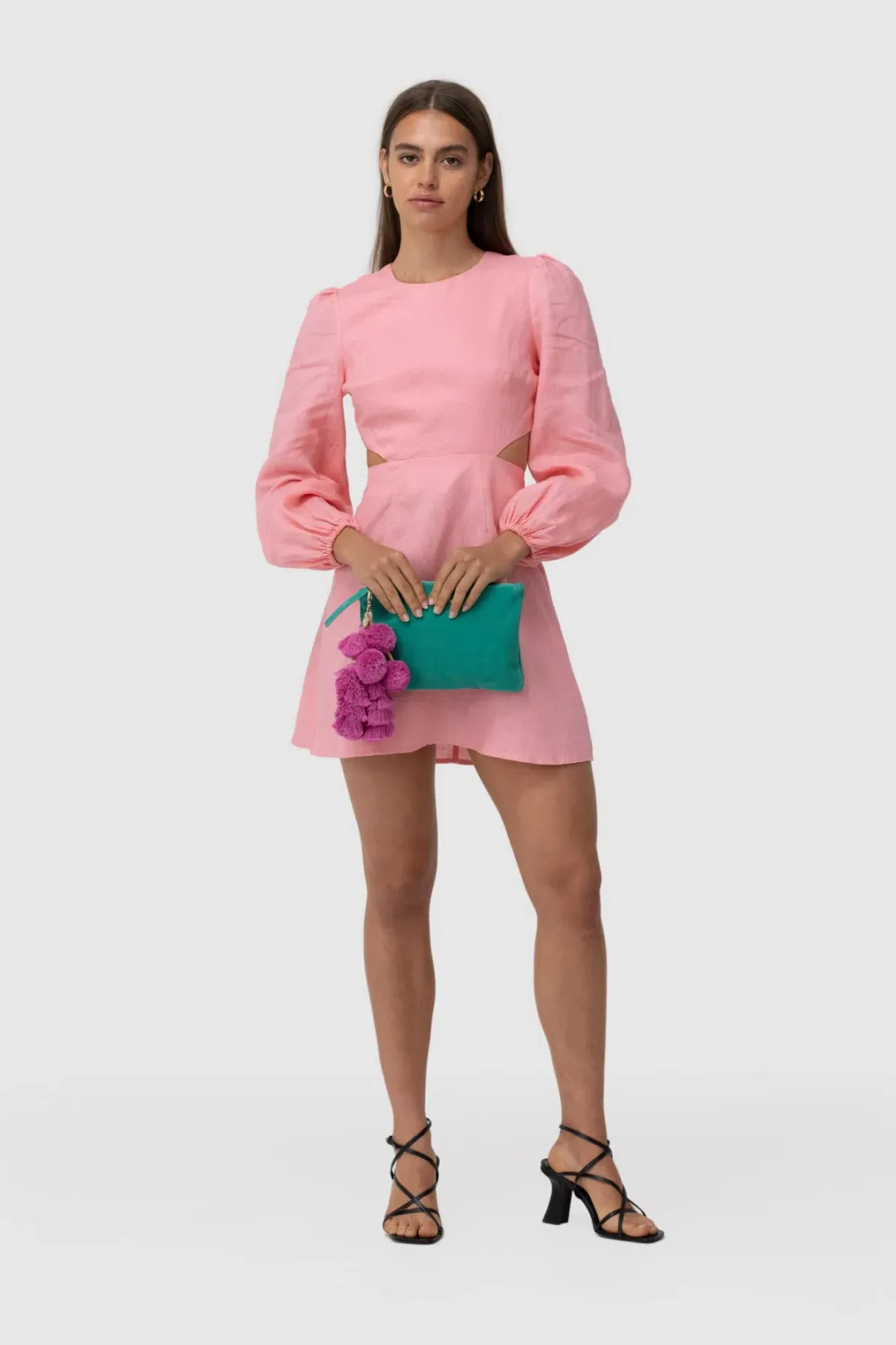 The Wolfgang Safi Linen Cut Out Dress Floss Size 10 for rent on The Volte - main image