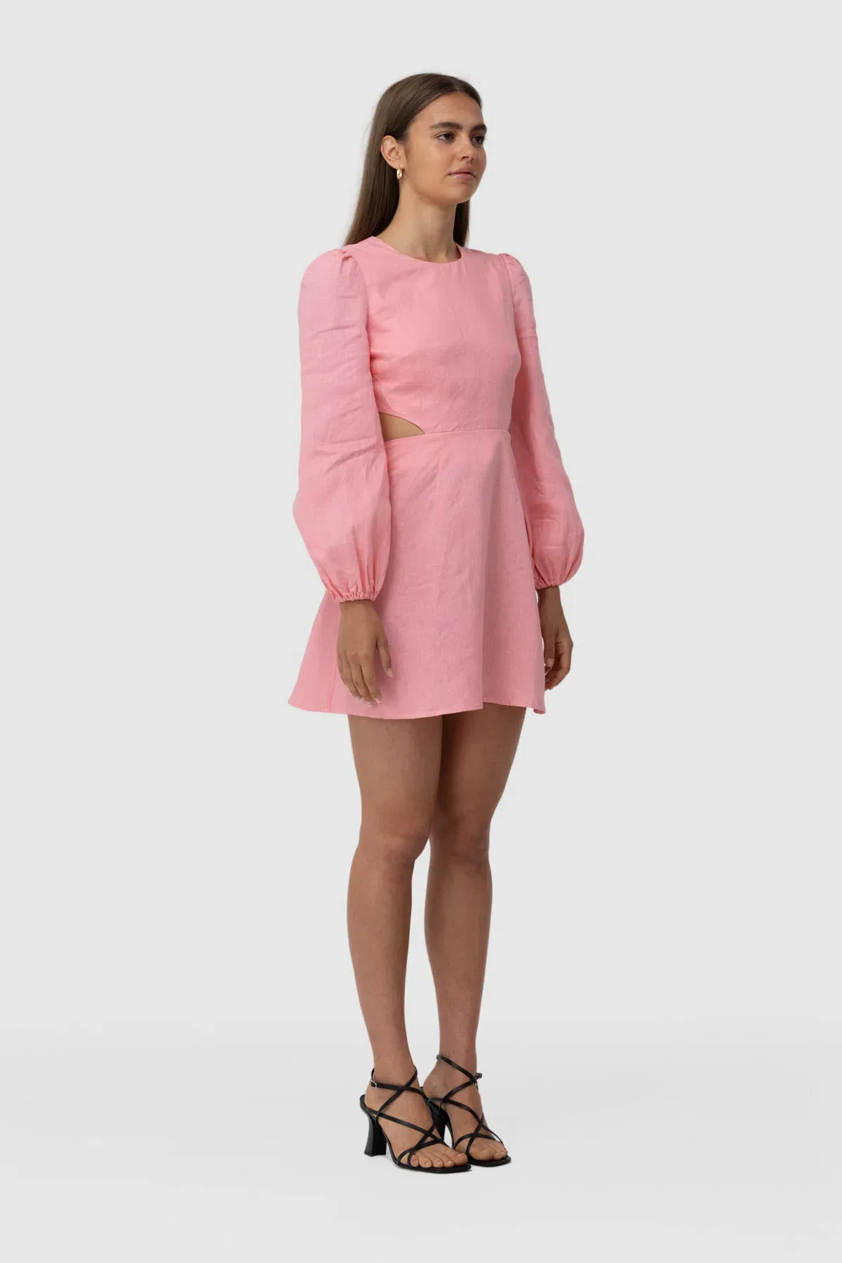 The Wolfgang Safi Linen Cut Out Dress Floss Size 10 - Image 2