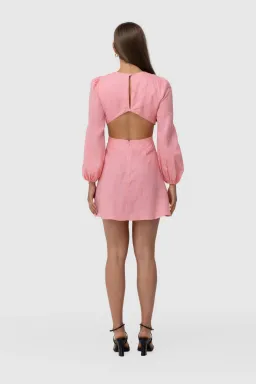 The Wolfgang Safi Linen Cut Out Dress Floss Size 10 for rent on The Volte - image 3