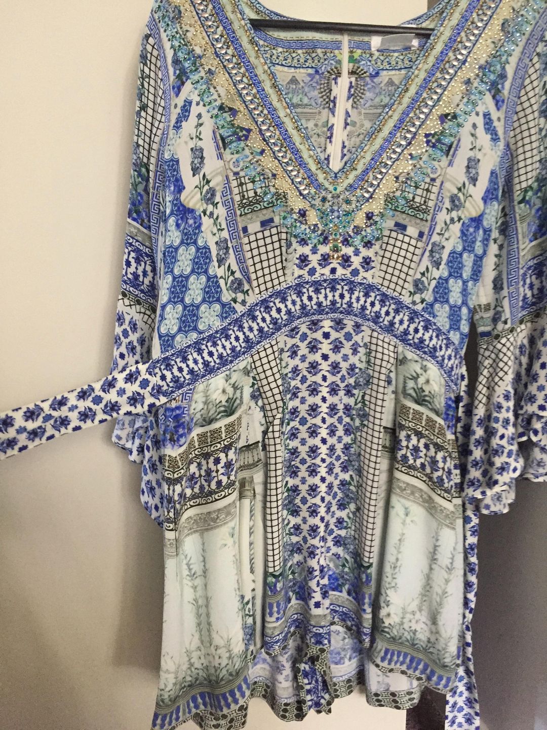 Camilla Salvsumm Summer Low V Neck Playsuit for rent on The Volte - main image