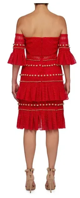 Thurley Heaven Dress Red Size AU 10 for rent on The Volte - image 3