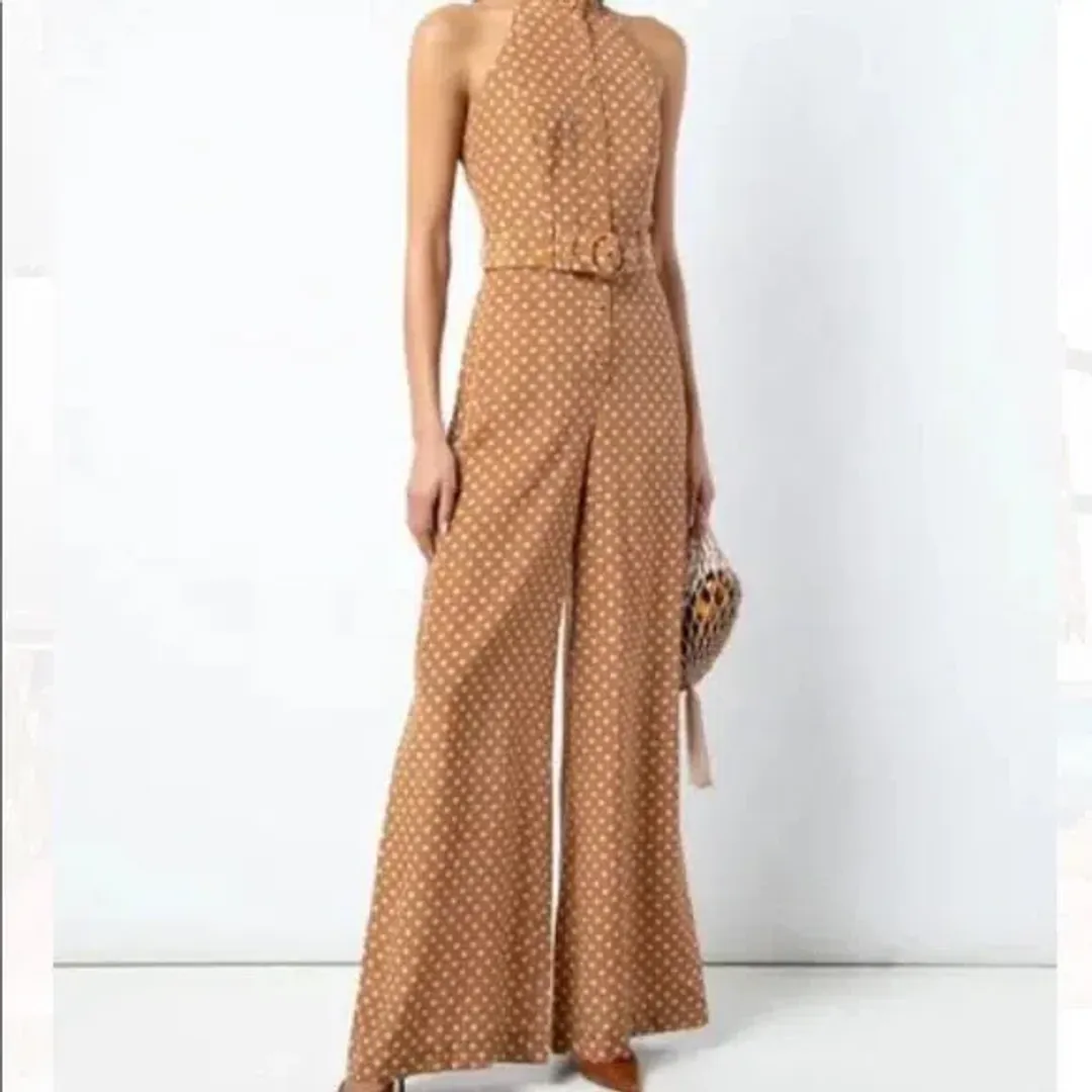 Zimmerman Espionage Silk Jumpsuit Polka Dot Size 1 / AU 10 for rent on The Volte - main image