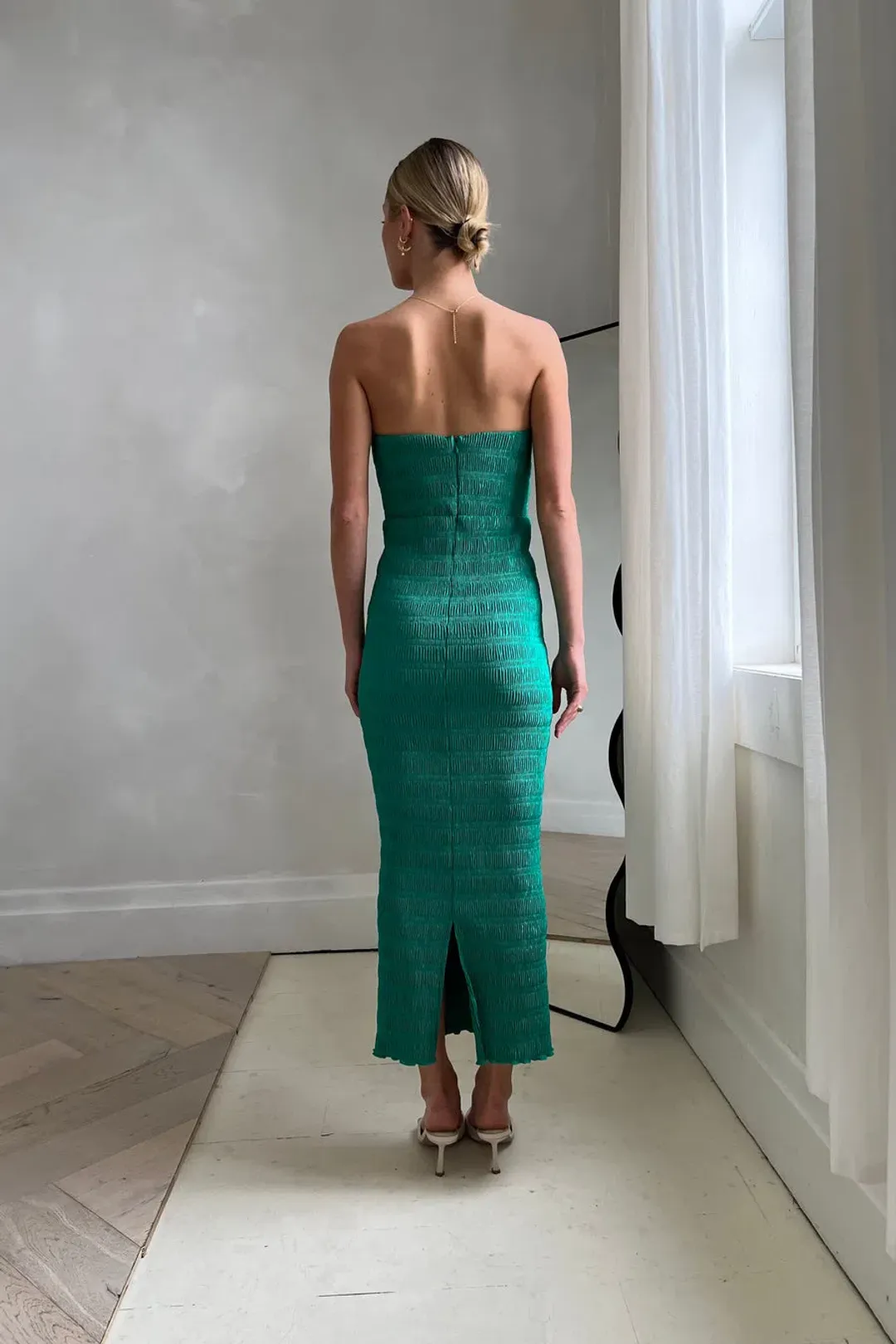 Lidee Aurore Strapless Dress Green Size AU 10 for rent on The Volte - main image
