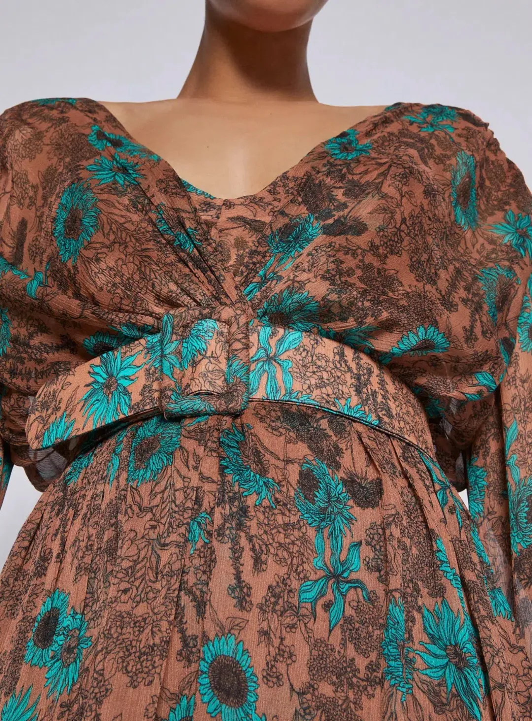 Scanlan Theodore Ggt Floral Print Dress Brown Size M / AU 10 for rent on The Volte - main image