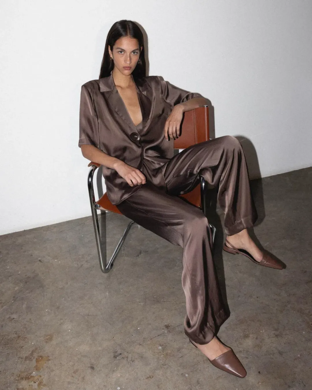 Viktoria and Woods Chorus Shirt & Pilot Pants Brown Size AU 6 for rent on The Volte - main image