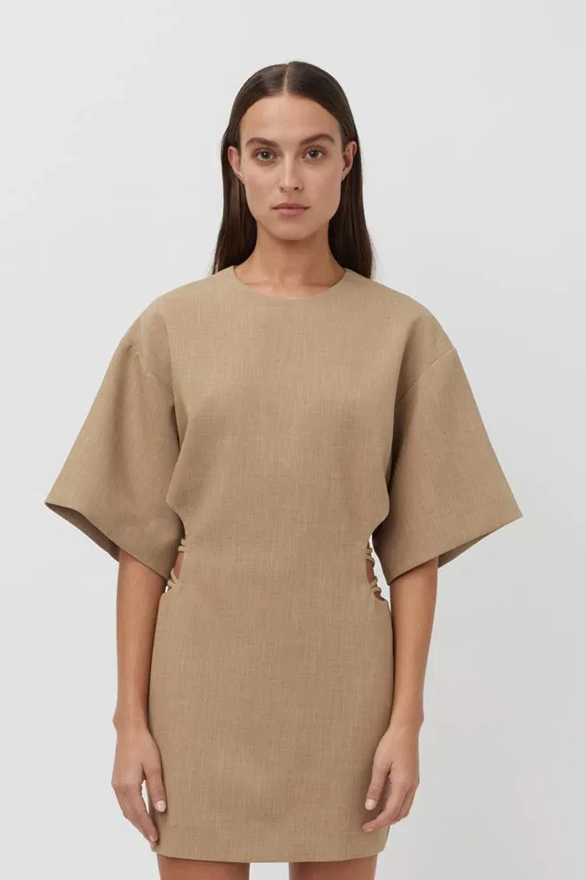 Camilla and Marc Fernando Mini Dress Flax Size 6 - Image 4