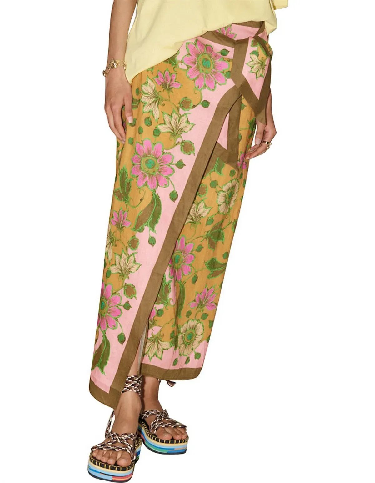 Alemais Winnie Wrap Sarong Skirt Floral Size S / Au 8 - Image 5