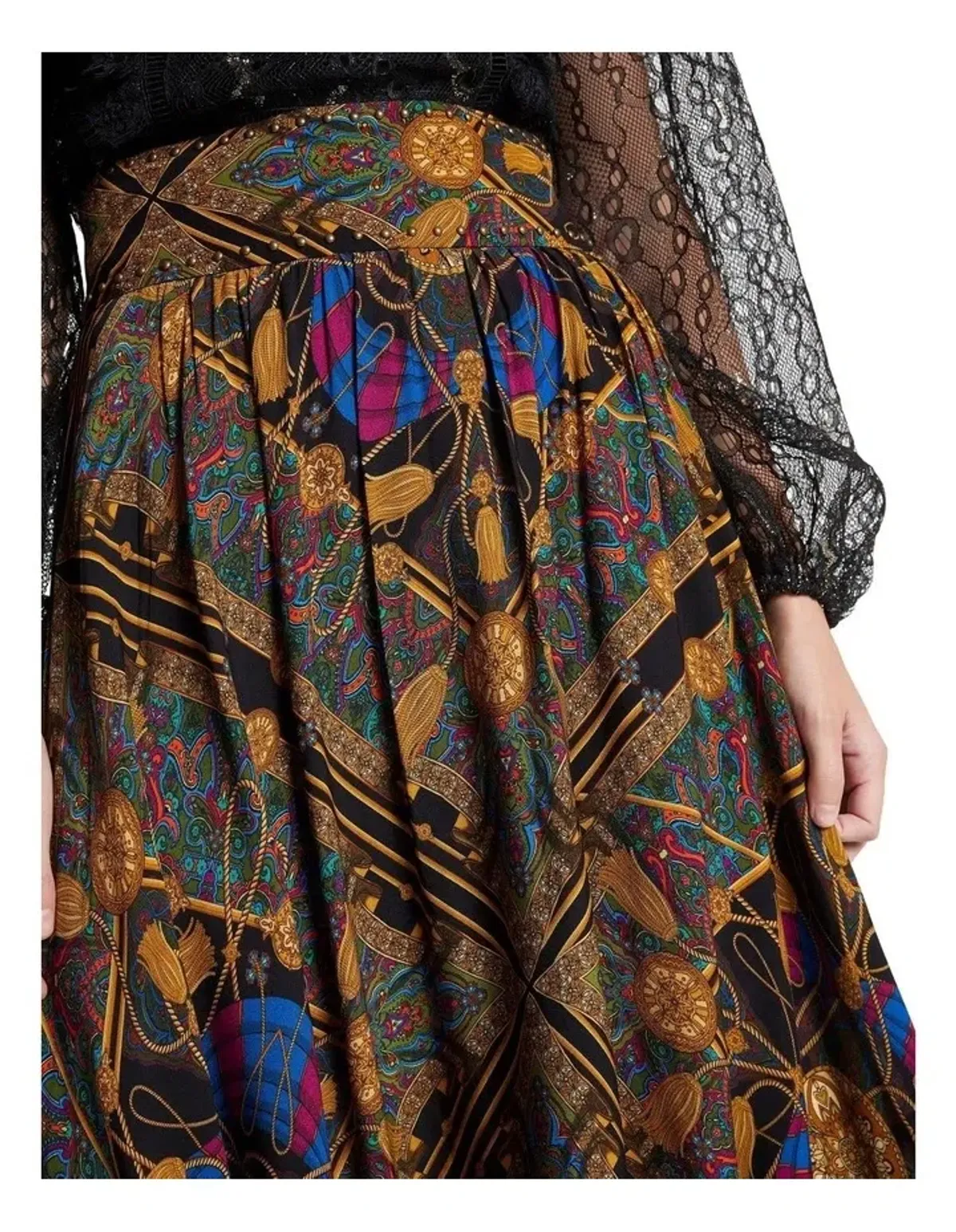 Sass & Bide One Day I Am Print Midi Skirt Multi Size 6 - Image 2