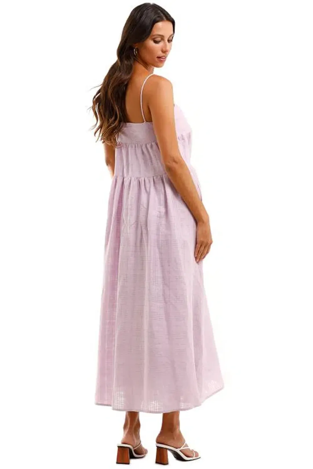 Country Road Textured Slip Maxi Dress Purple Size 14 for rent on The Volte - main image