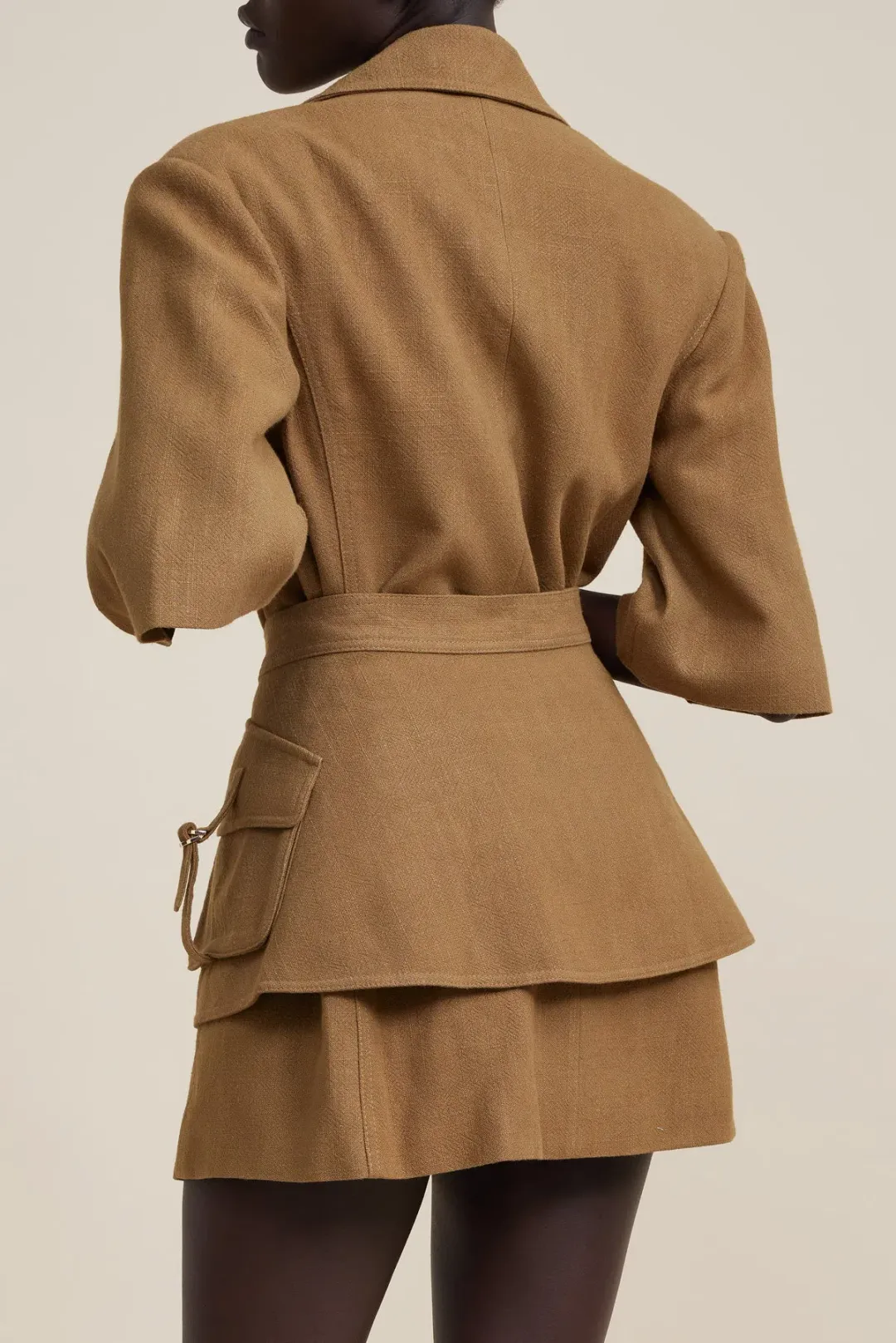 Acler Pickets Utility Mini Dress Hunter Green Size 8 for rent on The Volte - main image