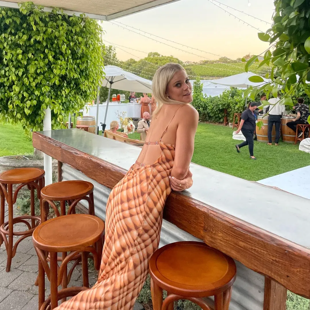 Bec & Bridge Soleil Slip Maxi Dress Orange Size 10 for rent on The Volte - main image