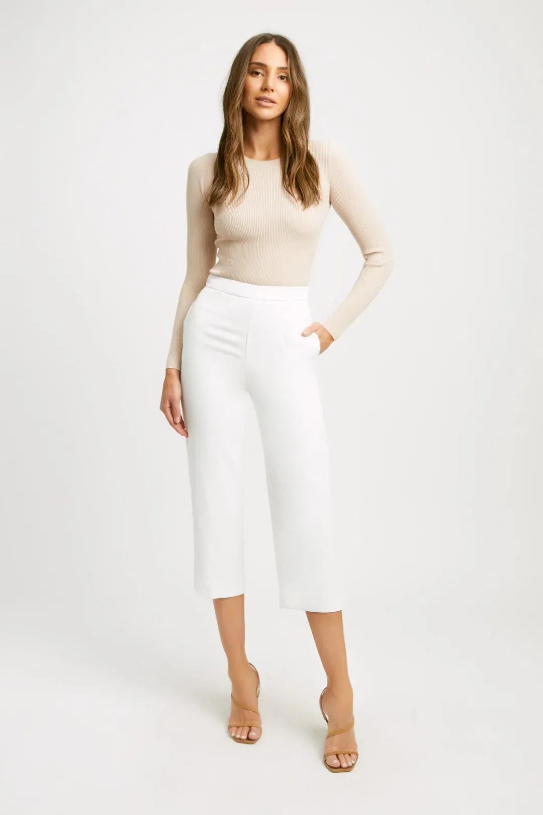 Kookai Oyster Corset Top and Oyster Pants White Size 10 for rent on The Volte - main image
