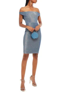 Michelle Mason Metallic Denim Dress Blue Size AU 4 for rent on The Volte - image 1
