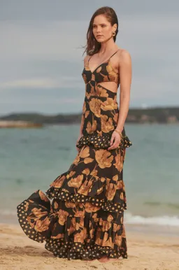 Sonya Moda Valentina Gown in Marabella Floral Print Size AU 6 for rent on The Volte - image 4