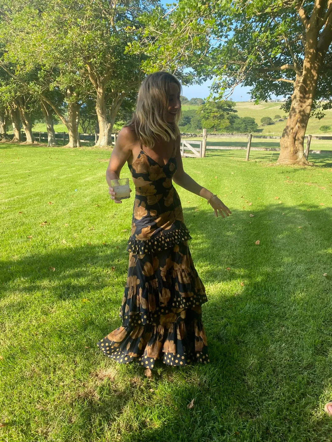 Sonya Moda Valentina Gown in Marabella Floral Print Size AU 6 for rent on The Volte - main image