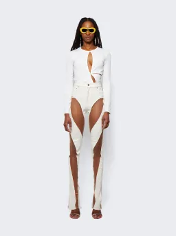 Christopher Esber Anglaise Long Sleeve Top White Size AU 8 for rent on The Volte - image 2